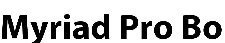 Myriad Pro Bold Font Download Free